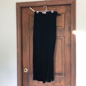 Black velvet Talbots party pants